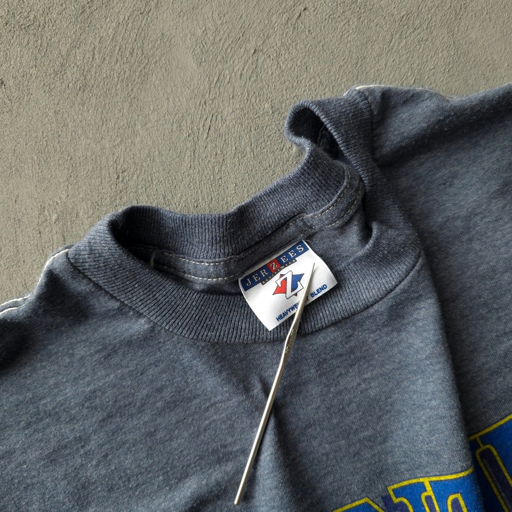 Vintage 2000s Jerzees Blue Frontier Adventure T-shirt Medium Cub Scout Day Camp - Picture 3 of 6